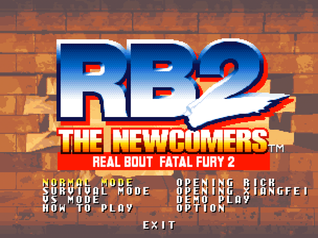 Real Bout Fatal Fury 2: The Newcomers title screen for Neo Geo CD
